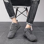 Χαμηλού Κόστους Ανδρικά Sneakers-Ανδρικά Οξφόρδη Περπάτημα Καθημερινό Καθημερινά Φο Δέρμα Ζεστό Δαντέλα μέχρι πάνω Μαύρο Χακί Γκρίζο Άνοιξη Φθινόπωρο