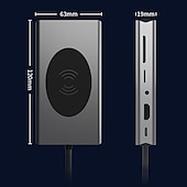 preiswerte USB-Hubs-13-in-1-USB-C-Hub-Adapter mit kabelloser Aufladung, USB-C auf HDMI, 3,5-mm-Klinke, Audio, SD, TF, HDMI, VGA, RJ45, USB 3.0, Dockingstation für MacBook Pro