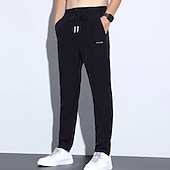 tanie spodnie codzienne-Męskie Spodnie Spodnie codzienne Elastyczne spodnie Kieszeń Równina Komfort Oddychający Na zewnątrz Codzienny Wyjściowe Moda Codzienny Czarny Jasnoszary