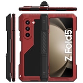 Χαμηλού Κόστους Samsung Θήκη-Θήκη τηλεφώνου για Samsung Galaxy Z Fold 5 Έντονης Χρήσης Στηρίγματα Αντι-πτώσης Πανοπλία Μέταλλο Σιλικόνη