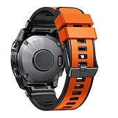 Недорогие Ремешки для часов Garmin-Ремешок для часов для Garmin Fenix 7 7X 6 6X Pro Epix Pro 47mm 51mm Instinct 2X Approach S70 47mm S62 S60 Forerunner 955 945 Epix Marq Descent Quatix 22mm 26mm силиконовый Замена Ремень 22mm 26mm
