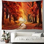 olcso Erdőszőnyeg-ősz erdő függő gobelin fal művészet nagy kárpit falfestmény dekor fénykép háttér takaró függöny otthon hálószoba nappali dekoráció