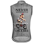 economico Maglie da uomo-Per uomo Gilet da ciclismo Maglia da Ciclismo Grafico Lettere &amp; Numeri Senza Maniche Bicicletta Gilet / Panciotto Maglia Top con 3 tasche posteriori Mountain Bike MTB Ciclismo su strada Asciugatura