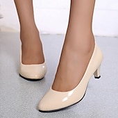cheap Kitten Heels-Classic Low Heel Closed-Toe Pumps for Women – Elegant Formal Office Shoes for All-Day Comfort