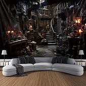 cheap Halloween Wall Tapestries-Halloween Horror House Hanging Tapestry Wall Art Large Tapestry Mural Decor Photograph Backdrop Blanket Curtain Home Bedroom Living Room Decoration