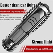 cheap Flashlights-Multifunctional Rechargeable Flashlight Bright LED 500M Long-range Mini Portable Durable Glare Flashlight