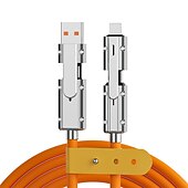 olcso Mobiltelefon-kábelek-1 csomag Többszörös töltőkábel 3,3 láb USB C - USB C / Lightning USB A - micro USB / USB C 6 A Töltőkábel Gyorstöltés Magas adatátvitel Tartós 4 az 1-ben Könnyű hordozhatóság Kompatibilitás Macbook