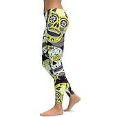 abordables Fondos-Retro Antiguo Punk y gótico Años 70 Polainas Pantalones de entrenamiento Calavera Cráneos Mujer Víspera de Todos los Santos Carnaval Mascarada Fiesta / Noche Despedida de Soltera Adulto Pantalones
