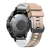Недорогие Ремешки для часов Garmin-Ремешок для часов для Garmin Fenix 7 7X 6 6X Pro Epix Pro 47mm 51mm Instinct 2X Approach S70 47mm S62 S60 Forerunner 955 945 Epix Marq Descent Quatix 22mm 26mm силиконовый Замена Ремень 22mm 26mm