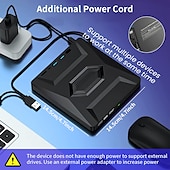 tanie Kable i adaptery-7 w 1 przenośny usb 3.0 ultra-cienka zewnętrzna nagrywarka dvd czytnik napędu odtwarzacz napęd optyczny do akcesoriów do komputerów stacjonarnych laptopa