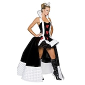 cheap Women&#039;s Costumes-Queen of Hearts Red Queen Dress Cosplay Costume Adults&#039; Women&#039;s Sexy Costume Performance Party Carnival Mardi Gras Easy Carnival Costume