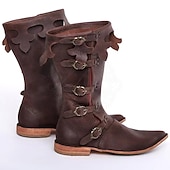 levne obuv-Retro Středověké Renesanční Ke kolenům Turn Shoes Pirát Viking Vikingové Ranger Elfí Maškarní kostým Pánské Keltské Pirát Královský předvečer Všech svatých Karneval Plesová maškaráda Karneval Výkon