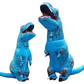 お買い得  カップルのハロウィンコスチューム-恐竜 カーニバルコスチューム コスプレ衣装 面白いコスチューム インフレータブルコスチューム 子供用 成人 フリーサイズ 面白いコスチューム ハロウィーン カーニバル マスカレード 簡単なカーニバルコスチューム