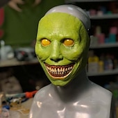 olcso Maszkok-Mindszentek napja Ijesztő mosolygó démonok Maszk Halloween-kellékek Felnőttek Férfi Női Uniszex Borzalom Vicces Ijesztő jelmez Mindszentek napja Farsang Mardi Gras Könnyű farsangi jelmez