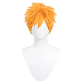 billiga Anime peruker-anime bleach cosplay kurosaki ichigo cosplay peruk kort orange cosplay party peruker halloween peruker