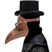 tanie Maska i rekwizyty na Halloween-Maska steampunk halloween z ptakiem w kształcie dzioba, maska z długim nosem i dziobem ptaka wrony, akcesoria do kostiumów cosplay steam