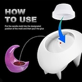 cheap Casting Molds-Moon Shape Candle Holder Resin Molds, 3D Silicone Molds For Candles,Moon Shape Resin Molds, Epoxy Resin Molds, Moon Shape Resin Mold For Candle Ornament Making, Resin, Clay Craft, Home Decoration