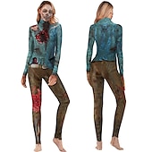 cheap Women&#039;s Costumes-Zombie Cosplay Costume Party Costume Adults&#039; Women&#039;s One Piece Performance Party Carnival Masquerade Easy Carnival Costume