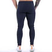 cheap Sweatpants-Men&#039;s Athletic Pants Sweatpants Joggers Trousers Pocket Drawstring Elastic Waist Stripe Comfort Breathable Outdoor Daily Going out Fashion Casual Black Dark Blue