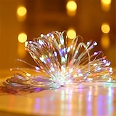 abordables Guirlandes lumineuses à piles-Guirlande lumineuse LED élégante pour réception de mariage, alimentée par USB/batterie, fil de cuivre, guirlande lumineuse pour fête, mariage, lumières de Noël, décoration