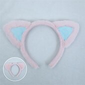 cheap Hair Styling Accessories-Handmade Cute Lolita Hair Ornaments Animal Ears Headdress Cosplay Props Lo Mother Cat&#039;S Ears (Steamed Cat-Ear Shaped Bread) Hair Hoop