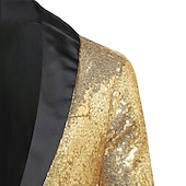billige Topper-Retro / vintage 1980erne Jakke ملابس السهرة للرجال tailcoat Disk Paljetter Herre Halloween Karneval Maskerade Fest Fest / aften Stadie Voksne Frakk