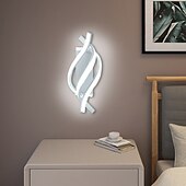 abordables Appliques murales LED-Lightinthebox Applique murale d&#039;intérieur à LED Desin 33 cm Courbe intérieure moderne simple Applique murale LED en silicone est applicable à la chambre à coucher, au salon, à la salle de bain, au