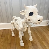 お買い得  ハロウィンの吊るし飾りとテーブルトップ装飾-牛の骸骨ハロウィン装飾、2025年新しいハロウィン牛の骸骨、牛の頭蓋骨ハロウィン怖い骸骨、ハロウィン装飾小道具