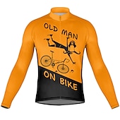 billiga Tröjor för män-Herr Cykeltröja Grafisk Bokstav &amp; Nummer Långärmad Cykel Tröja Överdelar med 3 bakfickor Bergscykling Vägcykling Snabb tork Reflexremsa Bakficka Fuktabsorberande sporter Svart Gul Röd Kläder