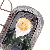 cheap Garden Sculptures&amp;Statues-Fairy Tale Playful Goblin Garden Resin Decoration Statue Decoration, Garden Weatherproof Garden Statue, Tree Window Resin Garden Statuette Garden Decoration