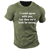 abordables Camiseta gráfica para hombres-Hombre Letra Estampados Camiseta Camisetas gráficas Algodón Manga Corta Gráfico Camisa Negro Verde Trébol Azul Oscuro Camiseta cómoda Exterior Calle Ropa de diseñador de moda