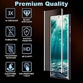 cheap Samsung Screen Protectors-2 pcs Screen Protector For Samsung Galaxy S24 Ultra Plus S23 S22 S21 S20 Ultra Plus FE S10 Note 20 Ultra 10 Plus Note10 Lite Tempered Glass 9H Hardness Anti Bubbles Anti-Fingerprint High Definition