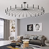 Недорогие Люстры-спутники-sputnik люстра металлическая люстра 3 цвета свет 12/15/18/24 голова люстра черного цвета для спальни,гостиной,столовой 85-265v