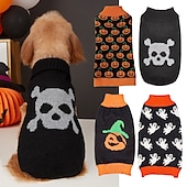 ieftine Pulovere-Câini Pisici Pulovere Jumper Petrecere Amuzant Iarnă Respirabil Απαλό Lavabil Comfortabil În aer liber Halloween Casul / Zilnic Îmbrăcăminte pentru câini for Bichon Frise Pomeran un Animalut Fluture