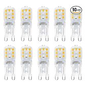 abordables Ampoules LED double broche-10 pièces g9 lumière led ampoule dimmable 3w 5w smd 2835 projecteur pour lustre en cristal remplacer 20w 30w lampe halogène éclairage ac 220v