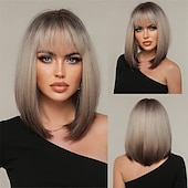 economico Parrucche trendy sintetiche-parrucche castane a onde lunghe parrucca per le donne parrucca di capelli dell&#039;onda del corpo con parrucca bionda evidenziata per le donne uso quotidiano del partito parrucche del partito di cosplay