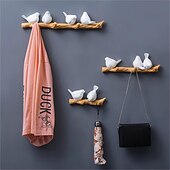 cheap Wall Accents-Doves Wall Hook Resin Bird Creative Door Key Wall Coat Hook Coat Rack Wall Decoration Hook Nordic Coat Hook Porch Hanger Decorative Hook