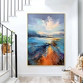 Oil Painting Handmade Hand Painted Wall Art Abstract Knife PaintingLandscape BeachHome Decoration Decor Rolled Canvas No Frame Unstretched 14