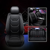 abordables Fundas de asiento para coche-Juego completo de lujo para 5 asientos funda de asiento delantero de coche universal 5D de PU impermeable almohadilla de protector de asiento transpirable