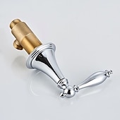 cheap Multi Holes-Widespread Bathroom Faucet Sink Mixer Basin Taps, Twin Handle Vessel Tap with Cold and Hot Hose