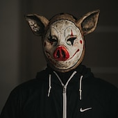 economico Maschere-Sega Maiale spaventoso Maschera Puntelli di Halloween Per adulto Per uomo Per donna Divertente Costume spaventoso Halloween Carnevale martedì grasso Costume di Carnevale facile