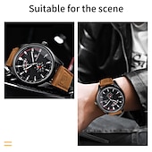 halpa Mekaaniset kellot-FORSINING Miesten Mekaaninen Kello Ulkoilu Urheilu Muoti Rannekello Automaattinen Itsesäätyvä Hehkuva Kalenteri Vedenkestävä Nahkakello