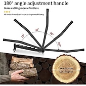 cheap Hand Tools-Wall Mounted Kindling Splitter Log Splitter Portable Metal Manual Fire Wood Kindling Splitter, Hand Sturdy Firewood Cutter, Heavy Duty Firewood Crackers Wedge for Indoor or Outdoor