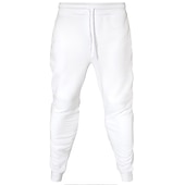 economico Pantaloni della tuta-Per uomo Pantaloni in pile Pantaloni della tuta Jogging Pareggiatore Pantaloni invernali Tasche A cordoncino Vita elastica Tinta unica Caldo Lunghezza intera Giornaliero Informale Più velluto Morbido