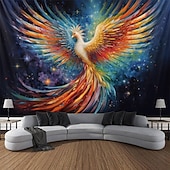 billige dyretepper-phenix dyr hengende billedvev veggkunst stor billedvev veggmaleri dekor fotografi bakteppe teppe gardin hjem soverom stue dekorasjon