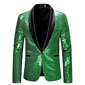 cheap Outfits-Retro Vintage Rococo Baroque Suits &amp; Blazers Gentleman Sequins Men&#039;s Masquerade Party / Evening Pride Parade Pride Month Adults&#039; Coat