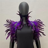 cheap Accessories and More-Punk &amp; Gothic Shawls Feather Cape Witch Maleficent Drag Queen Women&#039;s Fantasy Walpurgis Night Halloween Carnival Performance Party Pride Parade Adults&#039; Shawl All Seasons