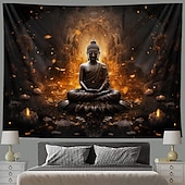 cheap Boho Tapestry-L.T.HOME Buddha Bohemian Hanging Tapestry Wall Art Large Tapestry Mural Decor Photograph Backdrop Blanket Curtain Home Bedroom Living Room Decoration Lotus