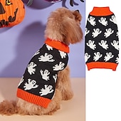 ieftine Pulovere-Câini Pisici Pulovere Jumper Misto Petrecere Iarnă Respirabil Απαλό Lavabil Comfortabil Halloween În aer liber Halloween Casul / Zilnic Îmbrăcăminte pentru câini for Bichon Frise Pomeran un Animalut