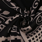 olcso Boho ruhák-Női Mini Ruha Kényelmes Ruha Félformális Ruha Kicsi Ruha Napernyő Divat Klasszikus Ráncolt Ujjú Nyaralás Napi Ünnep Normál Fit Állatos Mintás 3/4 Hosszú Ujj V Nyak Fekete Nyár